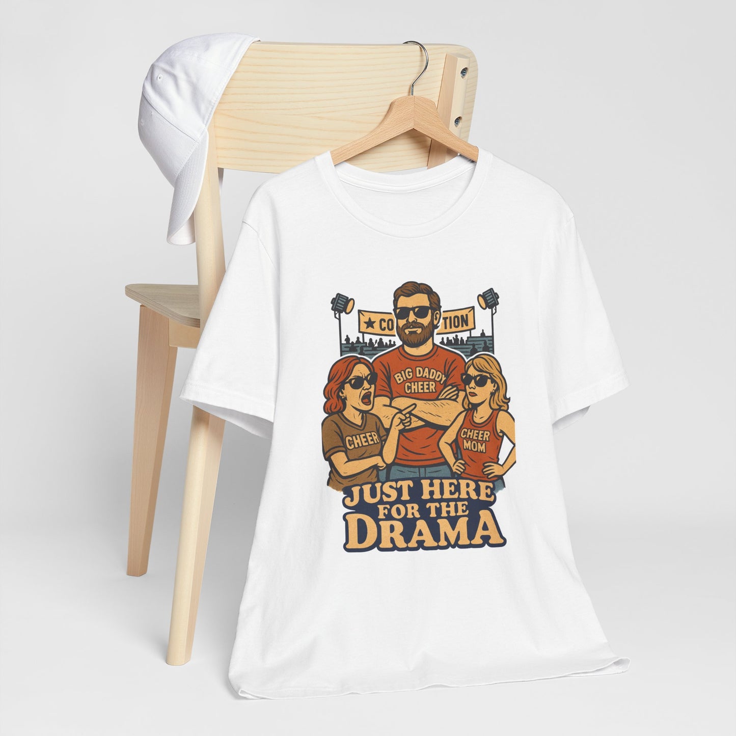 π Cheer Dad Shirt β Just Here for the Drama Tee